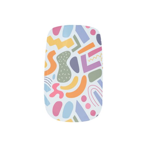 Colorful Abstract Pattern Minx Nail Art