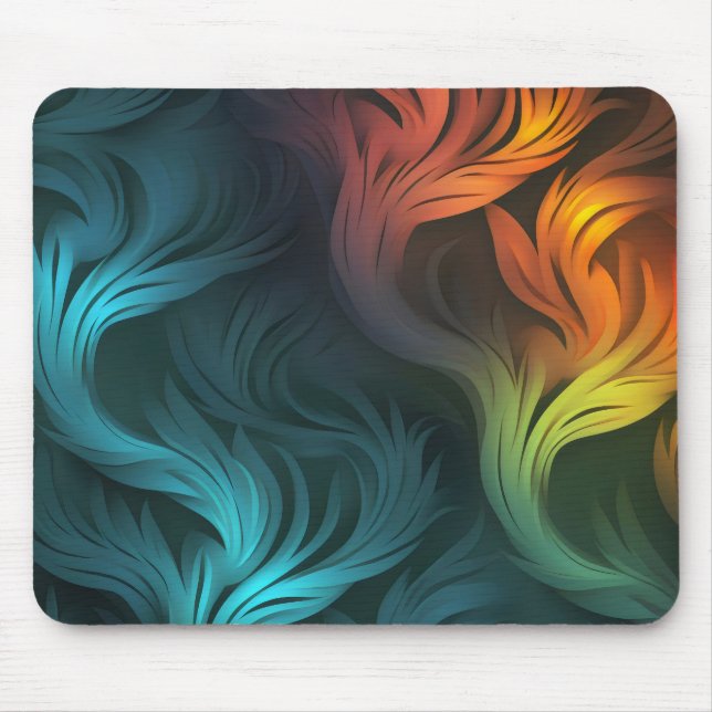 Colorful Abstract Pattern Mouse Pad (Front)