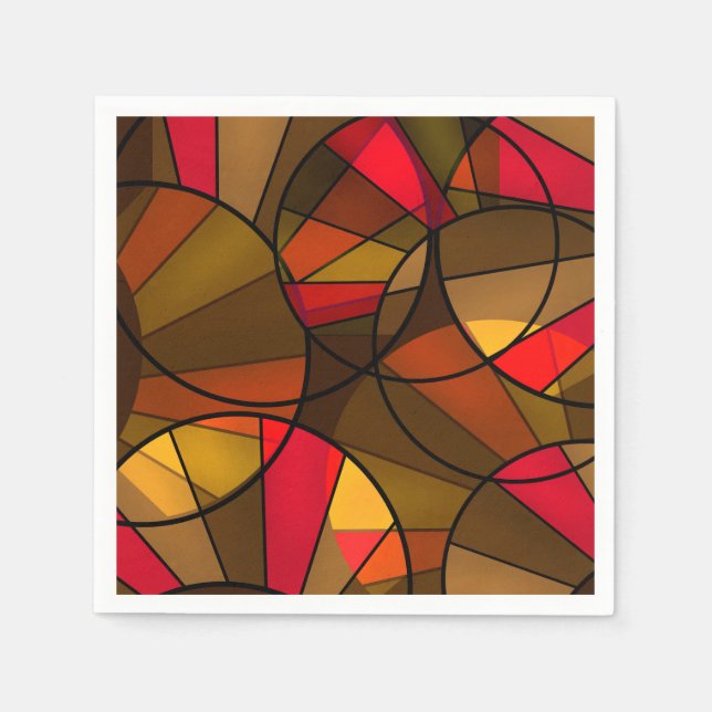 Colorful abstract pattern napkins (Front)