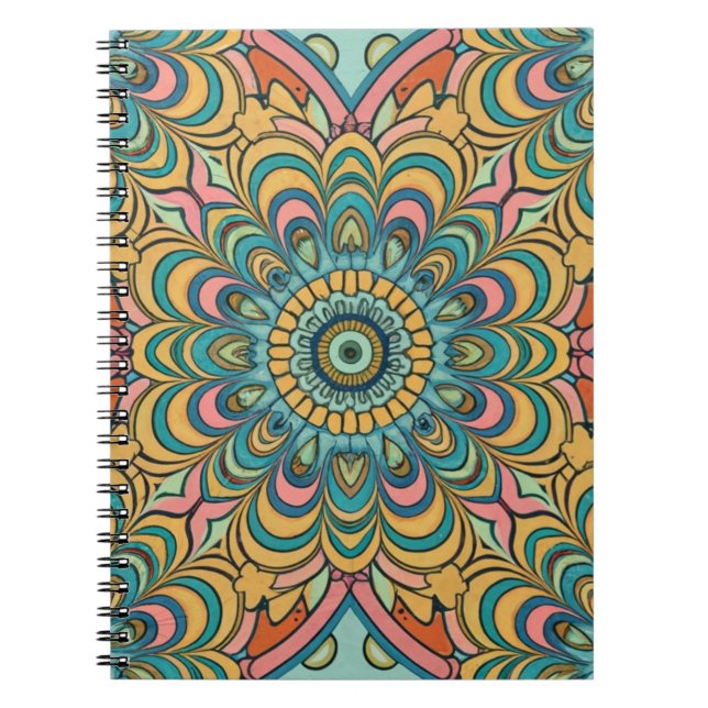 Colorful Abstract Pattern Notebook (Front)