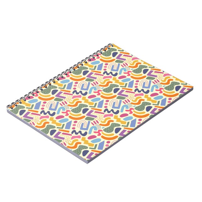 Colorful Abstract Pattern Notebook (Left Side)