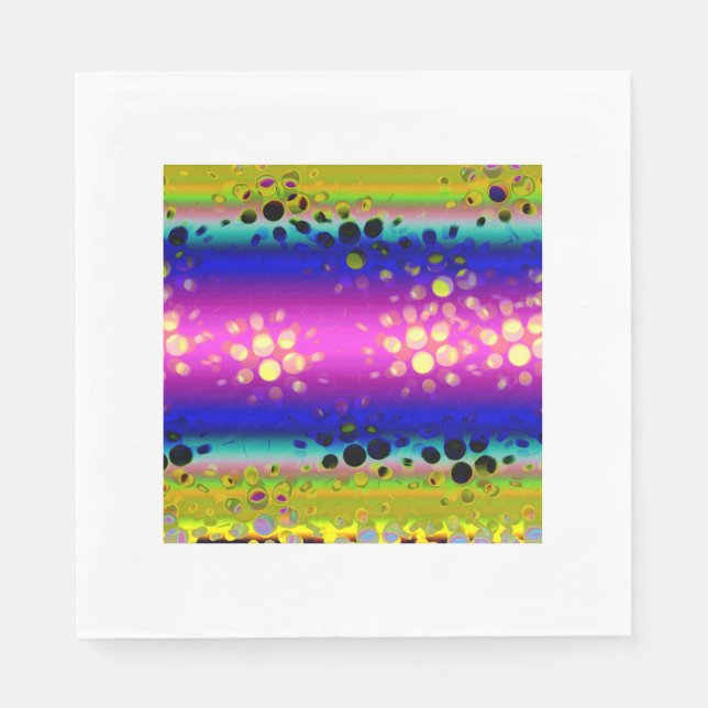 Colorful Abstract Pattern Paper Napkins (Front)