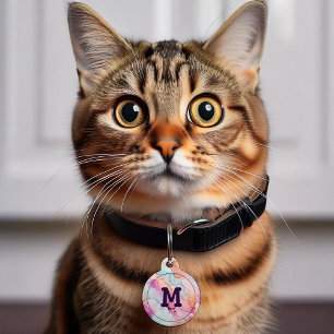 Colorful Abstract Pattern Personalized Pet ID Tag