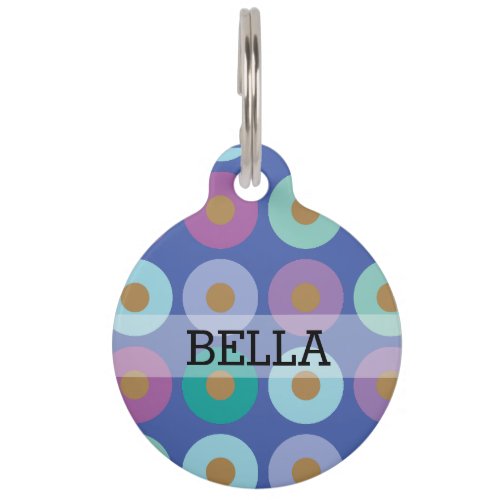Colorful Abstract Pattern  Pet ID Tag