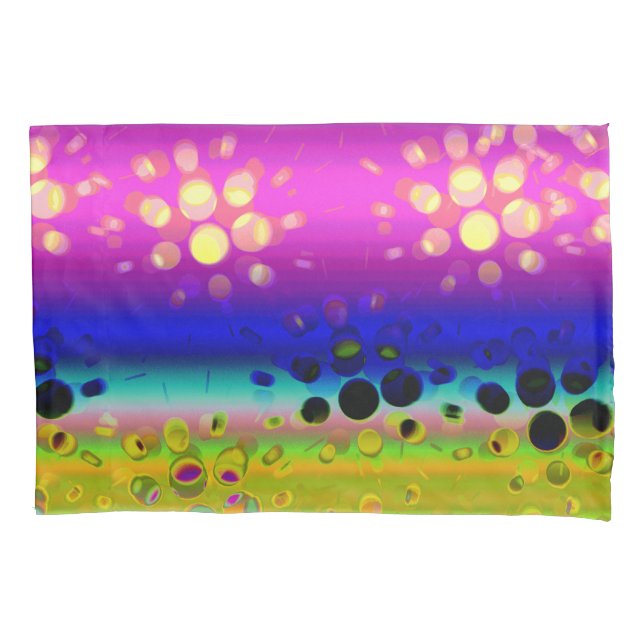 Colorful Abstract Pattern Pillow Case (Front-Left)