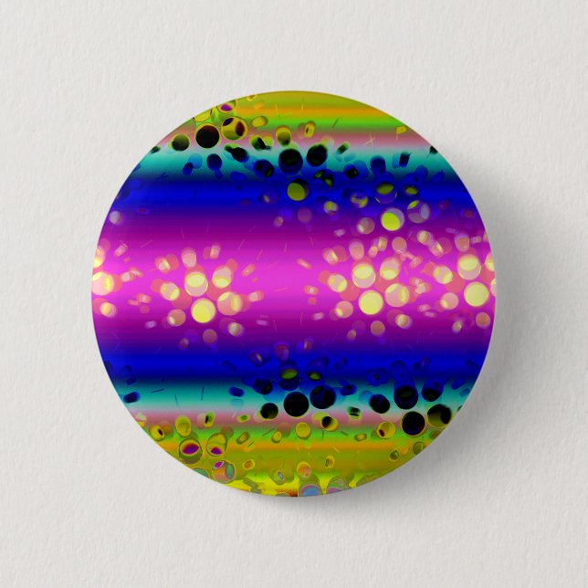 Colorful Abstract Pattern Pinback Button (Front)