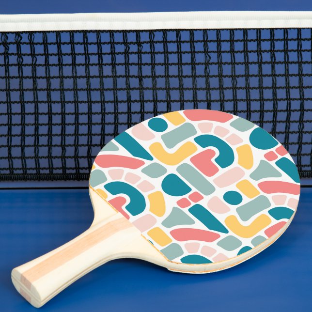 Colorful Abstract Pattern Ping Pong Paddle (Insitu)
