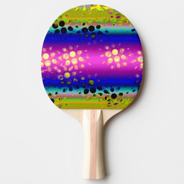 Colorful Abstract Pattern Ping-Pong Paddle (Front)
