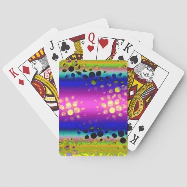 Colorful Abstract Pattern Poker Cards (Back)