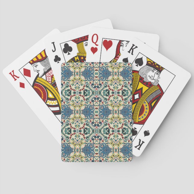 Colorful Abstract Pattern Poker Cards (Back)