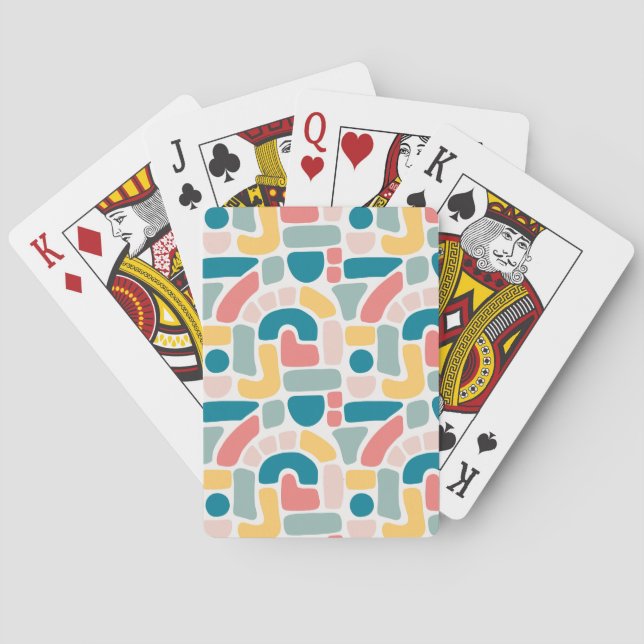 Colorful Abstract Pattern Poker Cards (Back)