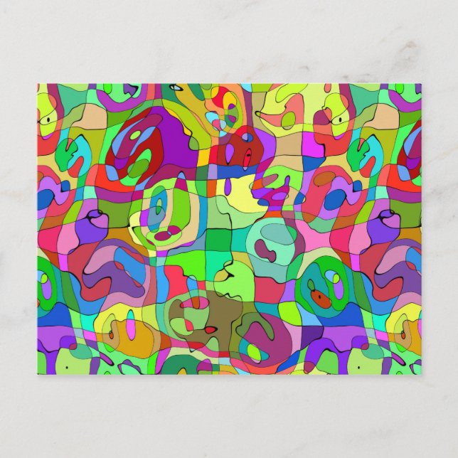 colorful abstract pattern Postcard (Front)