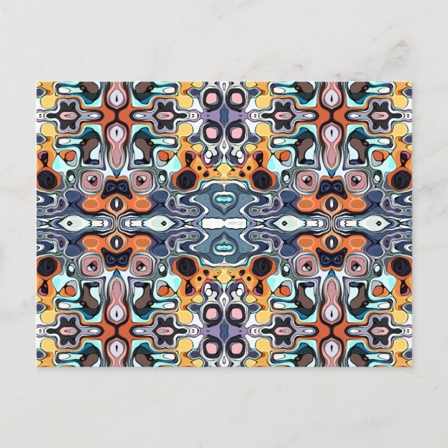 Colorful Abstract Pattern Postcard (Front)