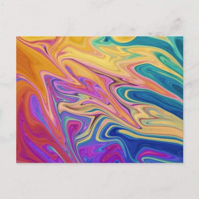 Colorful abstract pattern postcard (Front)