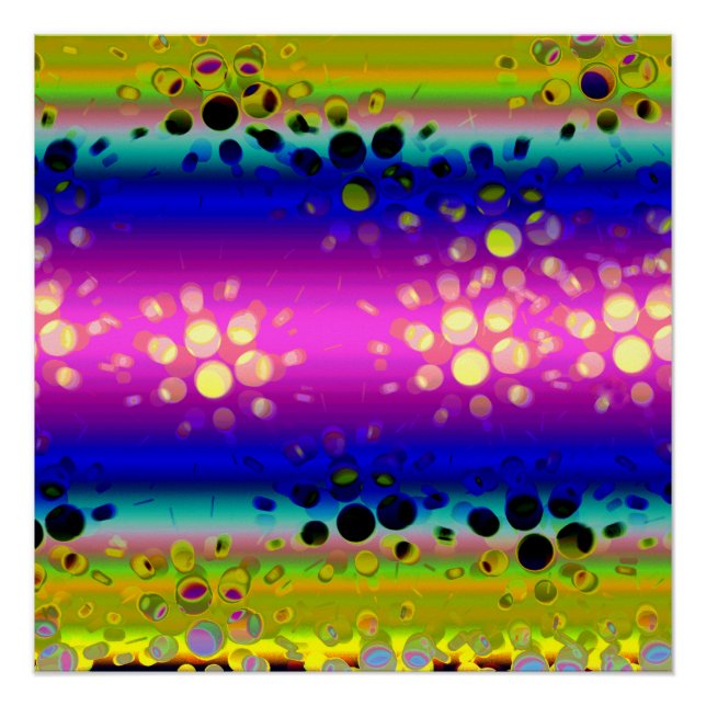 Colorful Abstract Pattern Poster (Front)