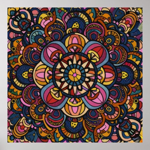 Colorful Abstract Pattern Poster