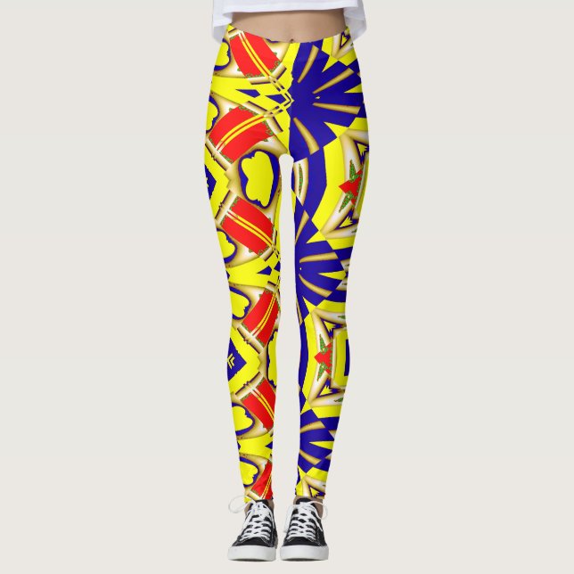 Colorful abstract pattern "Ratti_Creative_Arts"    Leggings (Front)