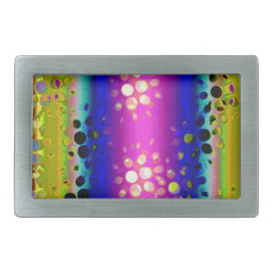 Colorful Abstract Pattern Rectangular Belt Buckle