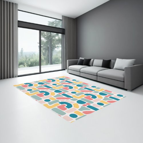 Colorful Abstract Pattern Rug