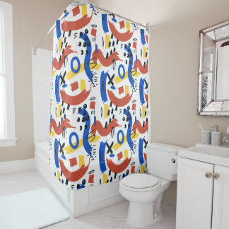 Colorful Abstract Pattern Shower Curtain