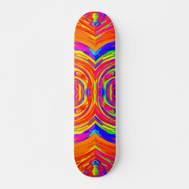 Colorful Abstract Pattern Skateboard (Front)