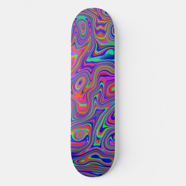 Colorful Abstract Pattern Skateboard (Front)