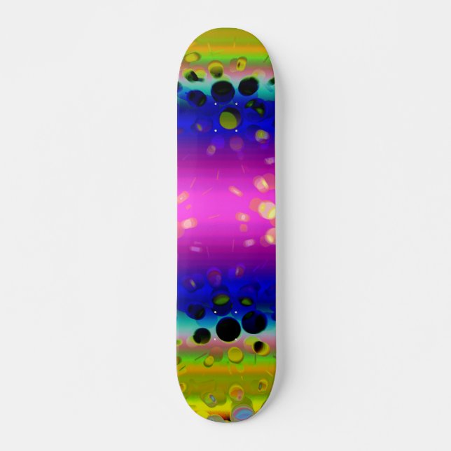 Colorful Abstract Pattern Skateboard Deck (Front)
