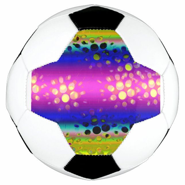 Colorful Abstract Pattern Soccer Ball (Front)