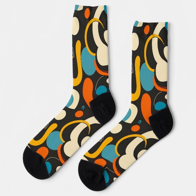 Colorful Abstract Pattern Socks (Left)