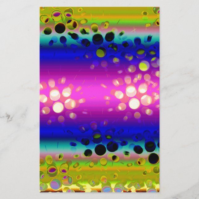 Colorful Abstract Pattern Stationery (Front)