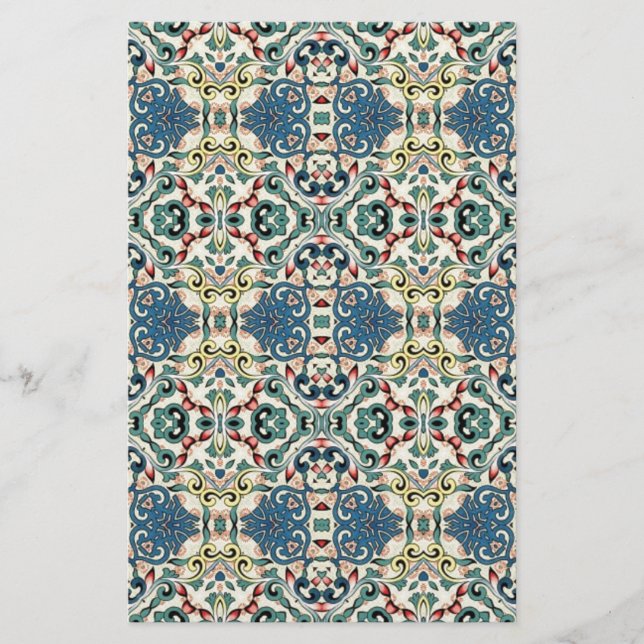 Colorful Abstract Pattern Stationery (Front)