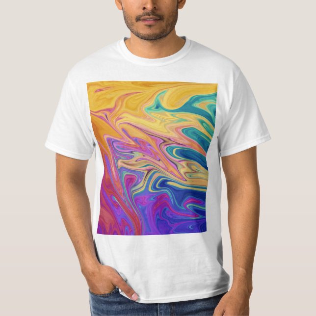 Colorful abstract pattern T-Shirt (Front)