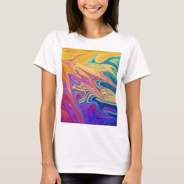 Colorful abstract pattern T-Shirt (Front)