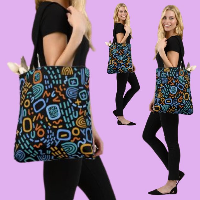 Colorful Abstract Pattern                          Tote Bag (Creator Uploaded)