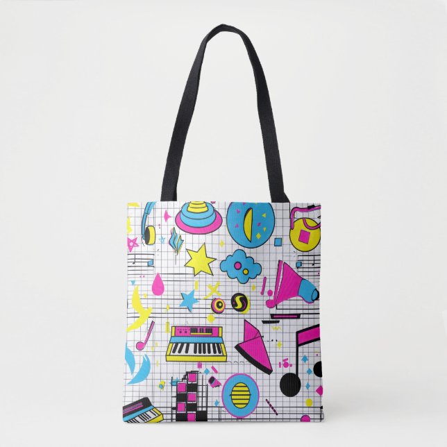 Colorful Abstract Pattern Tote Bag (Front)