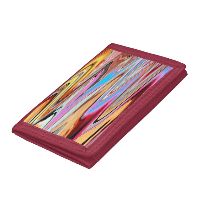 Colorful abstract pattern      trifold wallet (Bottom)