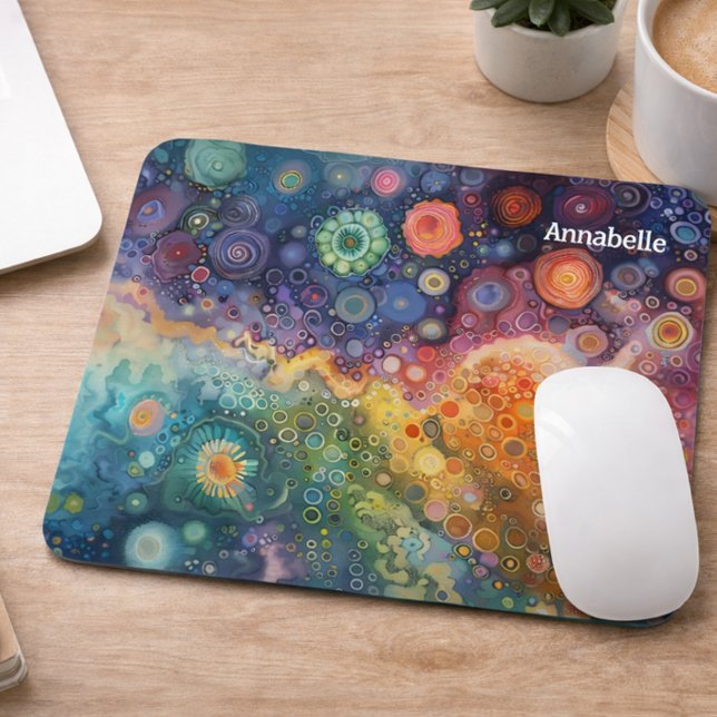 Colorful Abstract Pattern Vibrant Artistic Style Mouse Pad (Creator Uploaded)