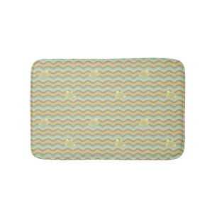 colorful abstract pattern, waves bathroom mat