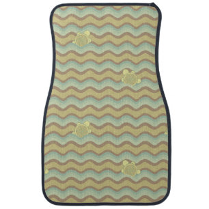 colorful abstract pattern, waves car floor mat