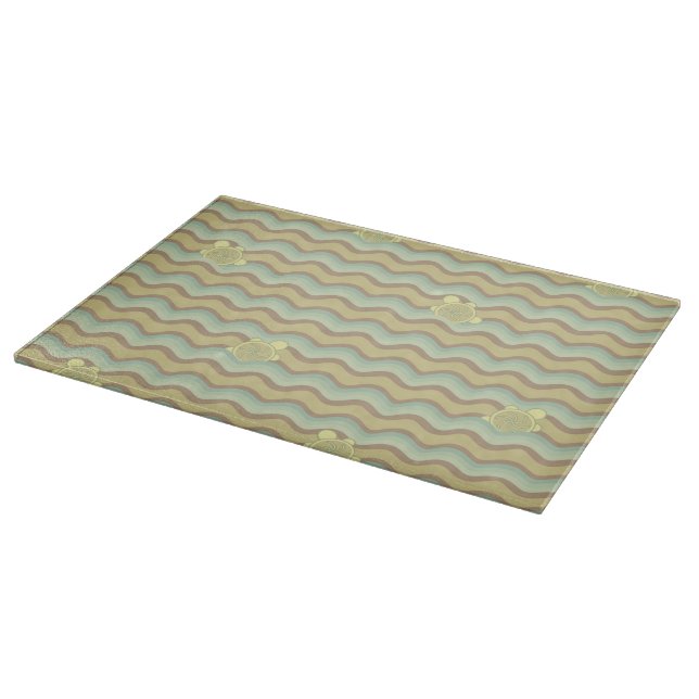 colorful abstract pattern, waves cutting board (Corner)