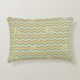 colorful abstract pattern, waves decorative pillow