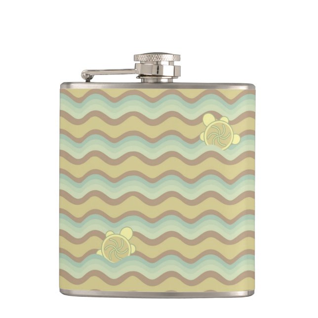 colorful abstract pattern, waves flask (Front)