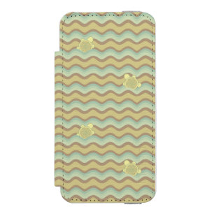colorful abstract pattern, waves iPhone SE/5/5s wallet case