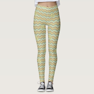colorful abstract pattern, waves leggings