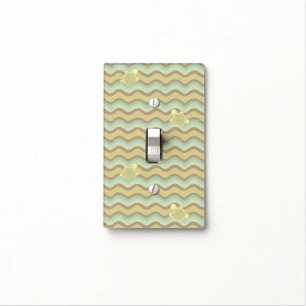 colorful abstract pattern, waves light switch cover