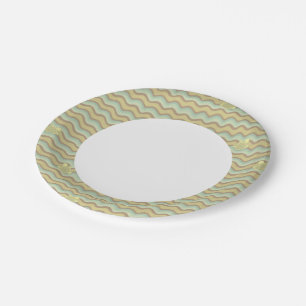 colorful abstract pattern, waves paper plates