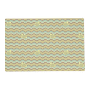 colorful abstract pattern, waves placemat