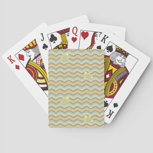 colorful abstract pattern, waves poker cards (Back)