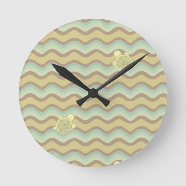 colorful abstract pattern, waves round clock (Front)