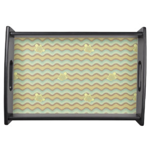 colorful abstract pattern, waves serving tray